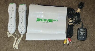 Zone 40 Wireless Gaming System (With Cords, And 2 Controllers) 