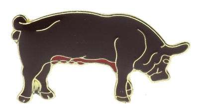 Farm Pig Brown Hog Pork Bacon Ranch Hat or Lapel Pin PPM F5D2W