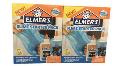 2pk Elmers Glitter Slime Starter Pack Washable, Safe, Non-toxic(K2)