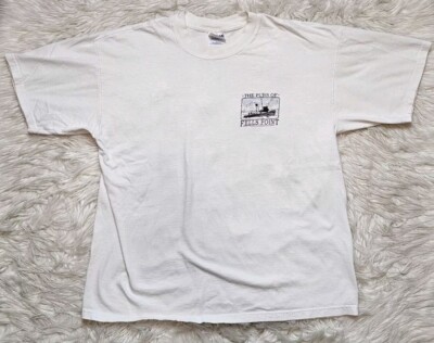 Vintage Alcohol Pub Graphic T-Shirt Double-sided 90s Large Mens See