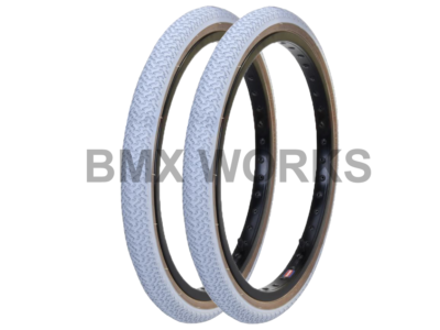 Kenda K55 Freestyle White Skinwall Sides BMX Tyres 20