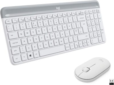 2-in-1 Wireless Keyboard/Mouse Combo Logitech MK470 (White)