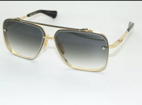 Pre-owned Dita Mach-six Dts121-62-01 Gld-blk Yellow Gold/black Grey Gradient Sunglasses