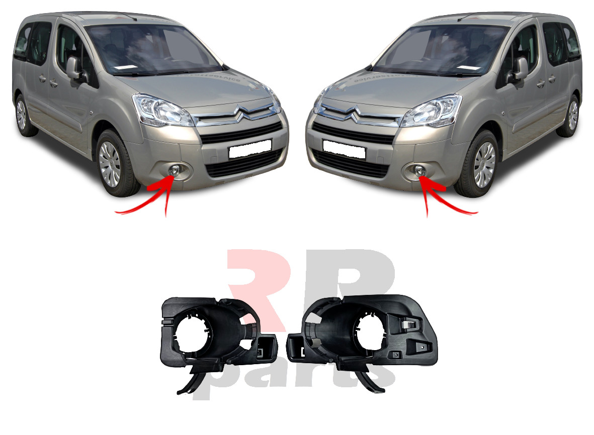 FOR CITROEN BERLINGO PARTNER 08-12 FRONT BUMPER FOGLIGHT INNER HOLDER PAIR SET