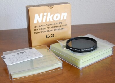 Nikon 62mm diameter Circular AF Polarizing Polarizer Glass Filter w box case