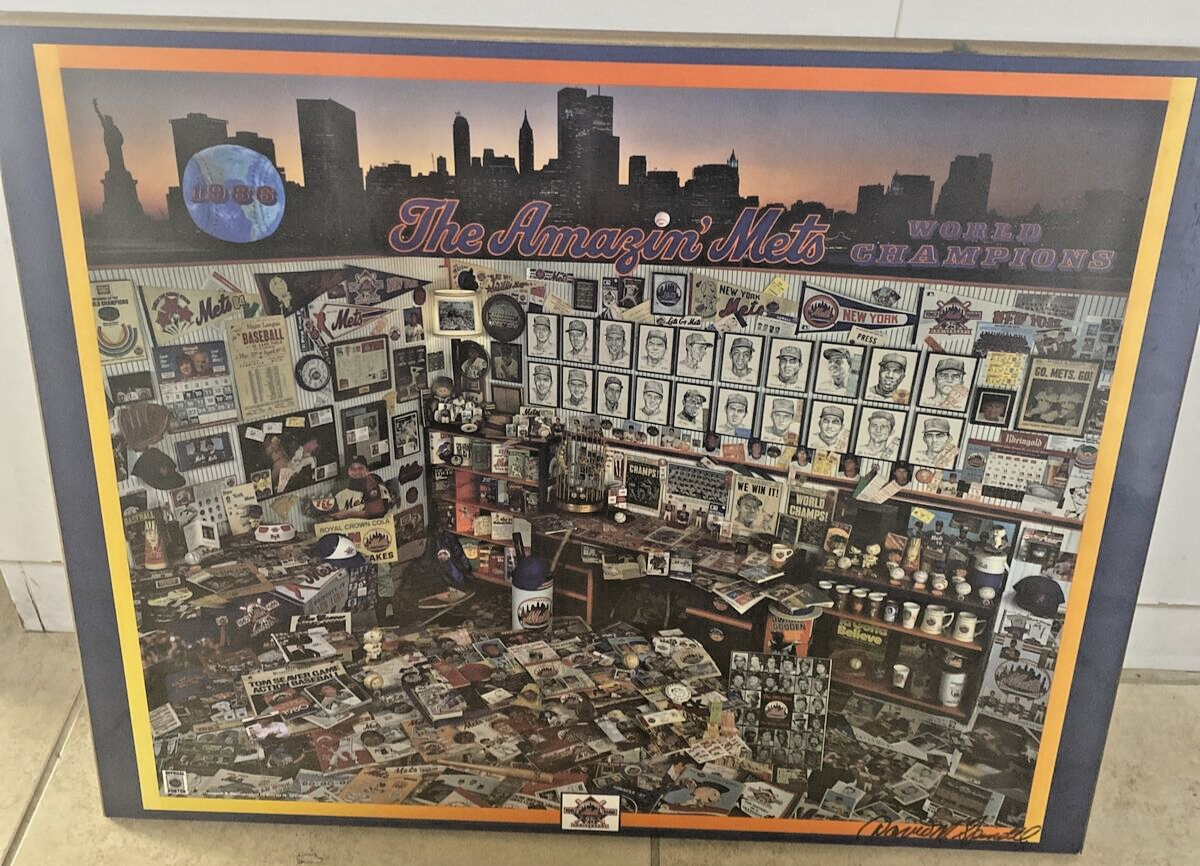 The Amazing Mets Champions ポスター額入り The Amazin' Mets 25 Year Anniversary Framed Poster David M