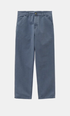 CARHARTT WIP Single Knee Pant - Faded Storm Blue 'Dearborn' Canvas Faded