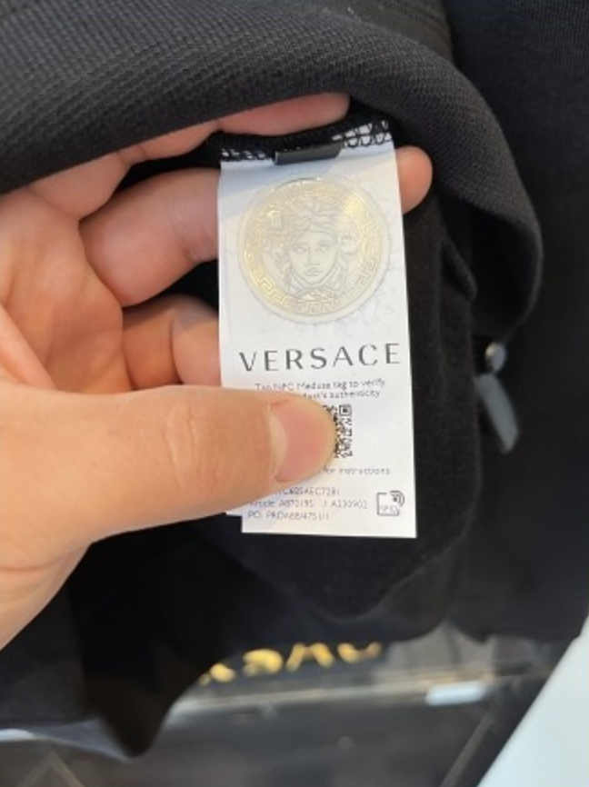 Pre-owned Versace Brushed Embroidery Logo Gold Sweater Sweatshirt Pullover Jumper Xl