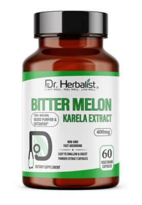 Bitter Melon Extract 400mg 60 Capsules Fasting Absorbing, Vegetarian