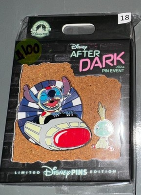 Disney After Dark 2024 Event Stitch Attraction Scrump Space Mountain Pins LE500