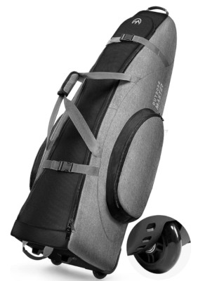OutdoorMaster Padded Golf Travel Bag with Reinforced Wheels
