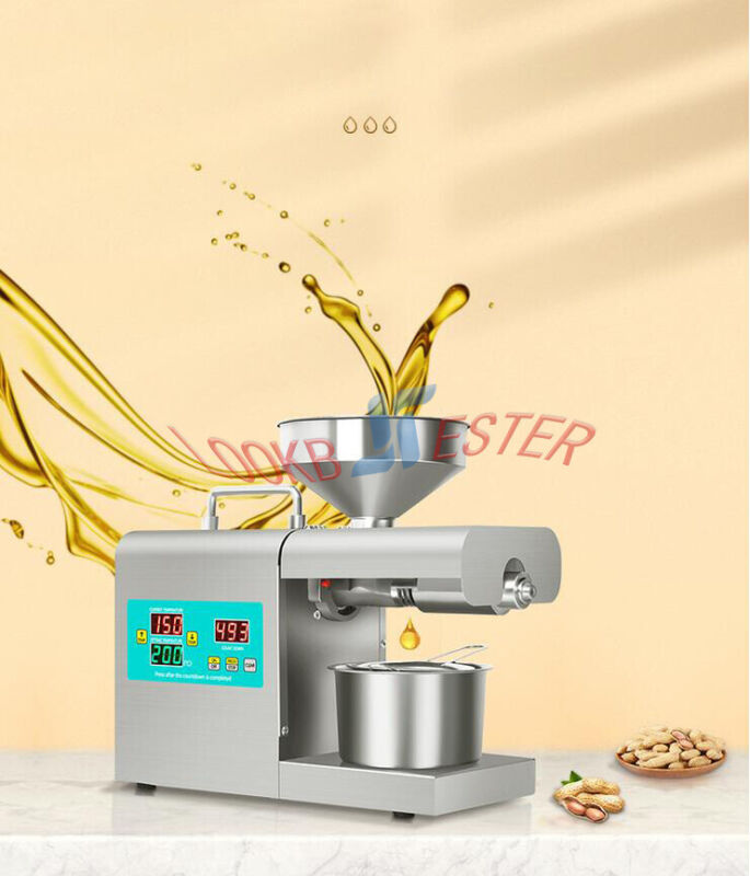 Automatic Oil Press Machine Peanut Cold Hot Seed Oil Extractor TEMP Control 820W