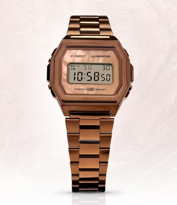 CASIO VINTAGE A1000RG-5EF DE ACERO CHAPADO EN COLOR BRONCE Y MADREPERLA