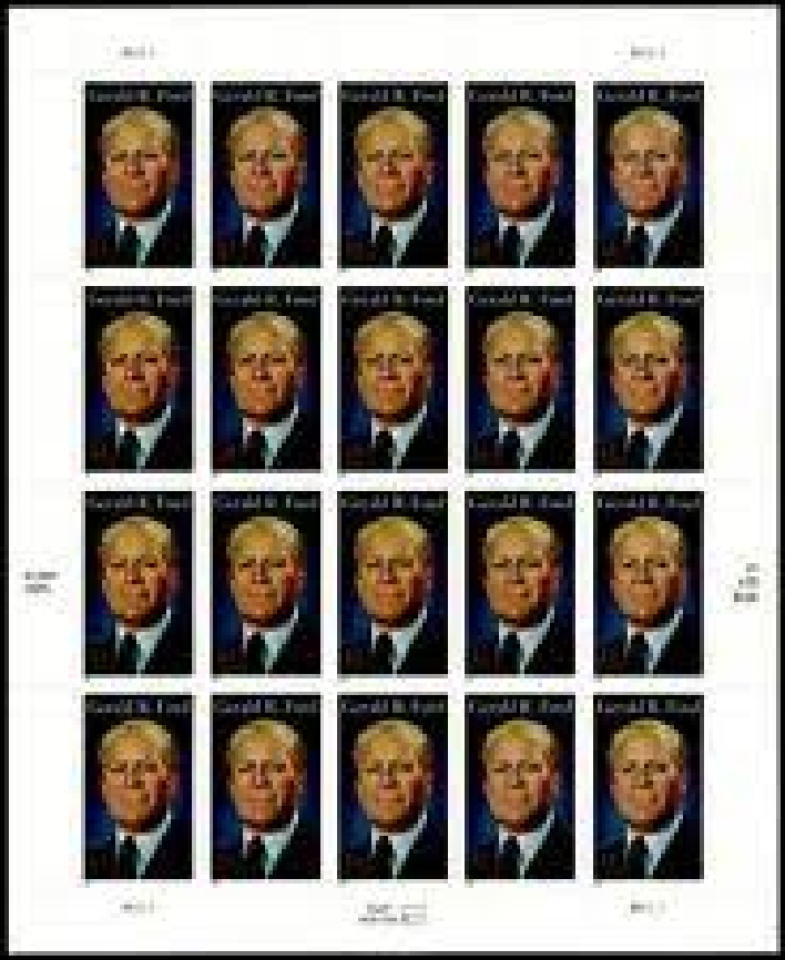 Купить Листы 4199 US Postage Stamps Sheet GERALD R foRd в интернет