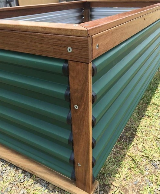 MASSIVE Coloured Raised Garden Bed (Made of Ironbark & Colorbond