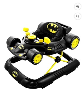 KidsEmbrace DC Comics Supportive Batman Superhero Baby Batmobile Walker, Black