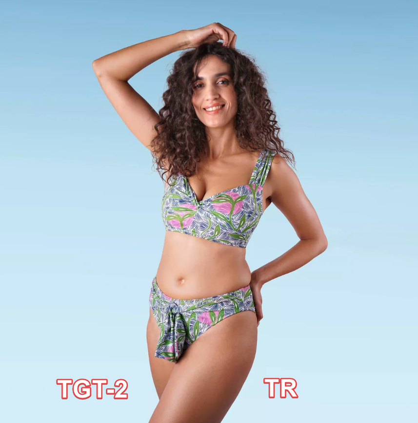 Liberty & Justice Women's Tie-Front Extra High Leg Super Cheeky Bikini Bottom S