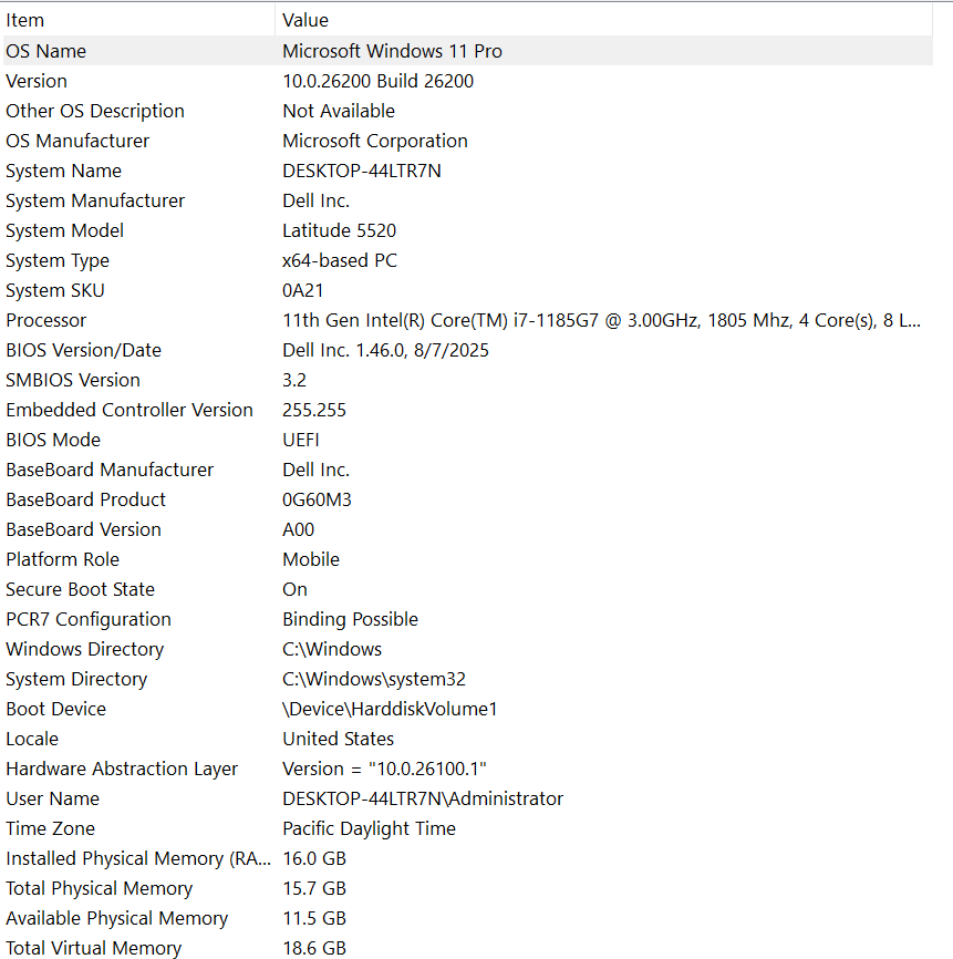 Dell Latitude 5520 15.6" FHD Touch i7-1185G7 16GB 512GB SSD W11P +Dell 100W PA - Thumbnail 18