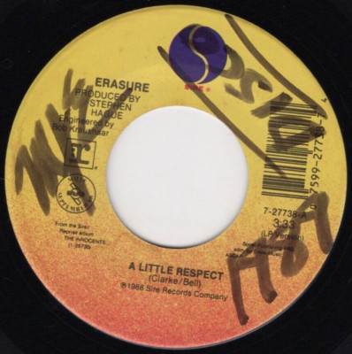 Erasure   A Little Respect 1988 Sire Synth-Pop VG+