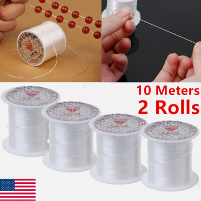 2 Rolls Strong Stretch Elastic Cord Wire rope Bracelet Necklace String Bead US