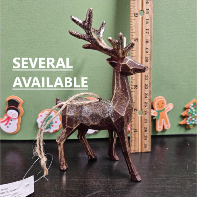 Brown RUSTIC REINDEER Deer Country Christmas Holiday Ornament HOBBY LOBBY
