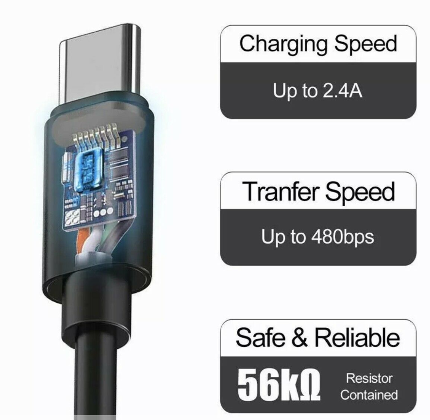 For Samsung S21/S21 Ultra/S21 Plus/S20 5G Type-C Fast Charger Charging Cable