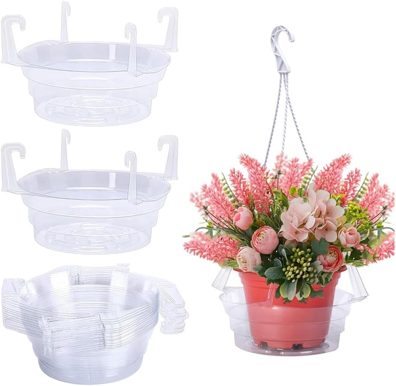 Hanging Plant Water Catcher Tray, Plastic Drip Trays for Plants | Hanging Plante