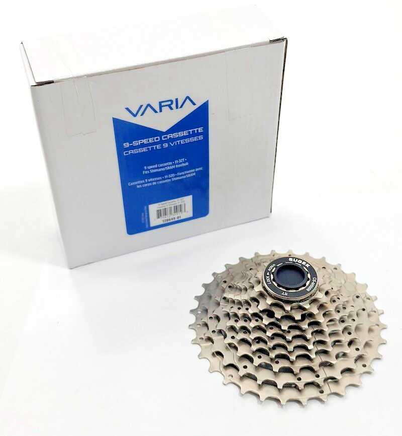 Varia 9 Speed Mountain Bike Cassette 11-32T, Shimano/SRAM co