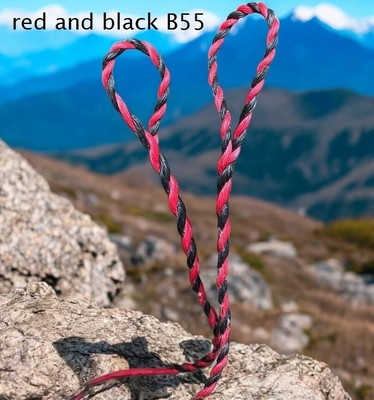 Flemish Twist Bowstring RED AND BLACK/ 16 strands B55 / CHOOSE YOUR LENGTH!