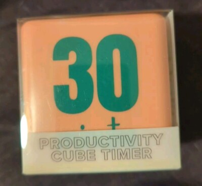 Productivity Cube Timer for Time Mgmt  Battery Operated Pink