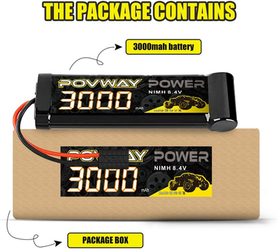 8.4V 3000Mah RC Nimh Battery with Traxzas Plug for RC Car Traxxas LOSI Associate