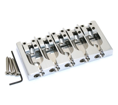Hipshot Chrome/Brass 5-string A Series Bass Bridge .708'' String Spacing 5A500C
