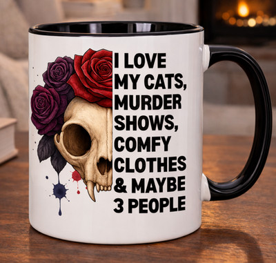 Funny Cat Mug Gift For Cat Lover |  Sarcastic Introvert Coffee Mug Gift For Her