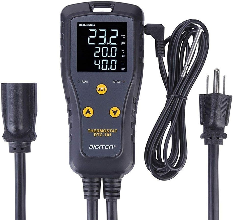 Temperature Controller 110V 10A for Freezer Refrigerator Greenhouse Homebrew