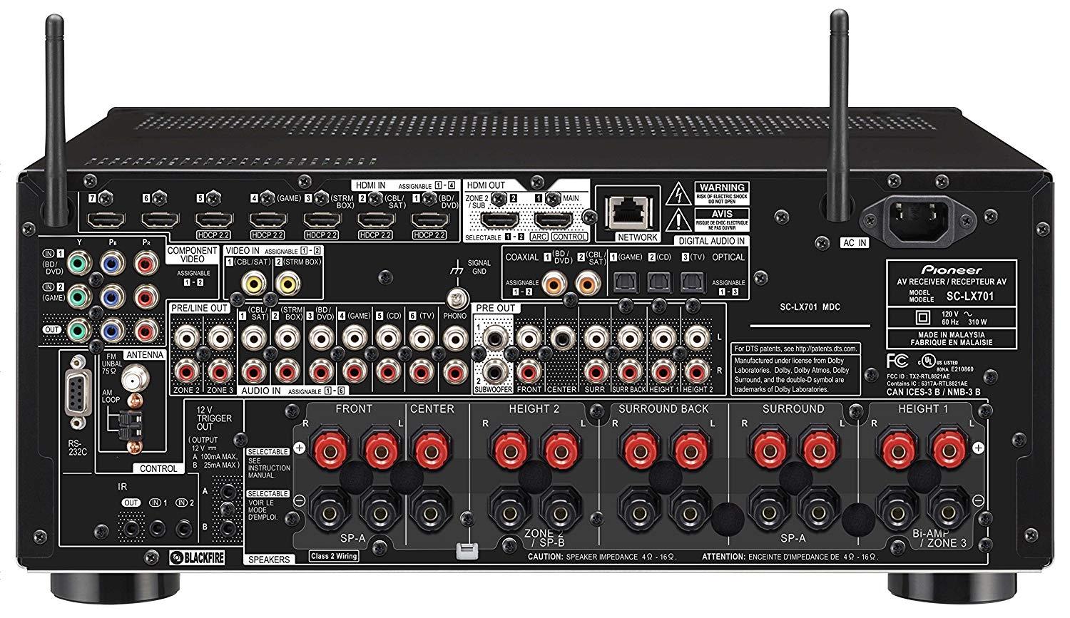 Pioneer Elite SC-LX701 9.2 Channel Direct Energy HD Network AV Receiver - Black