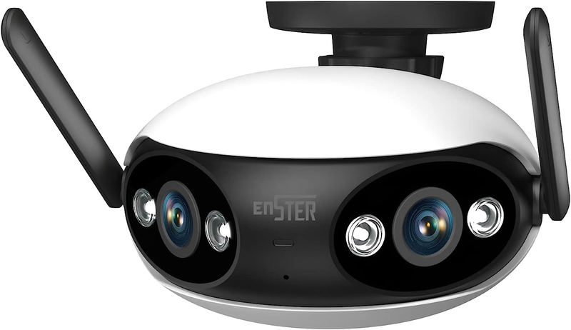 2K Wifi Security Camera Outdoor with Dual Lens 180° Ultra-Wide Angle View 2 Way