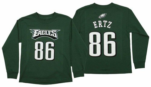 OuterStuff Молодежная футболка NFL Philadelphia Eagles Zach Ertz № 86 с длинным рукавом Mainliner