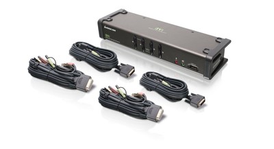 4-Port DVI KVMP Switch - 1920 x 1200 60Hz - LED Display - Auto Scan Mode - 2....