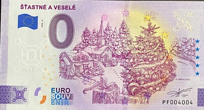 BILLET 0 EURO STASTNE A VESELE   JOYEUSES FETES PAYS BAS 2022  NUMERO RADAR 4004