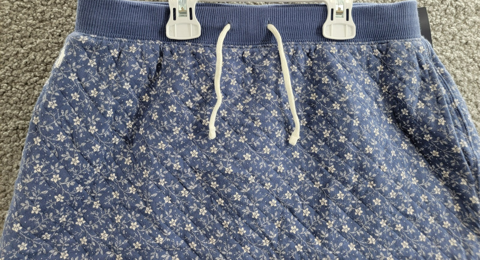 Polo Ralph Lauren Floral Quilted Double-Knit Skirt Big Girls XL (16) Blue PullOn - Picture 3 of 15