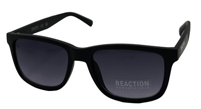 Kenneth Cole Reaction Mens Rectangle Matte Black Sunglass KC1376. 2B