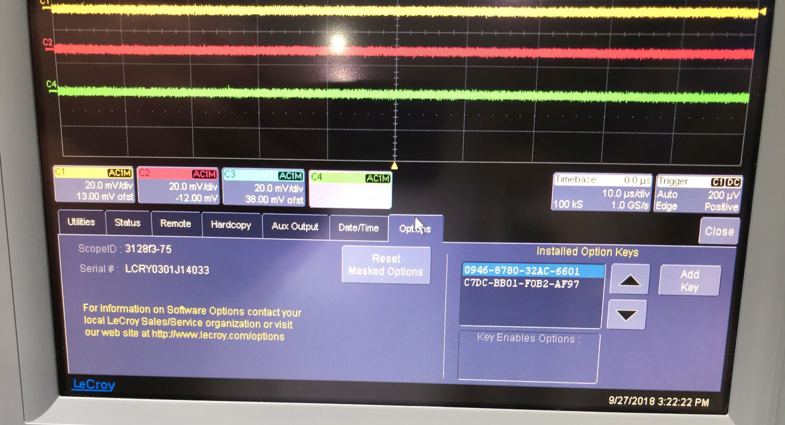 LeCroy waveSurfer 454 500MHz Oscilloscope 2GS/s