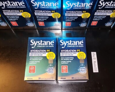 EXP 02/2026+!  2 Box 30ct Vials Systane HYDRATION PF Preservative-Free Eye Drops