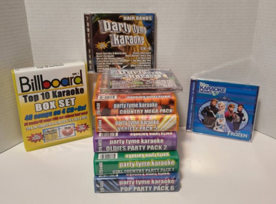 Party Tyme Karaoke Lot of 9 Variety Packs for a Total of 31 CDs & 432 Songs