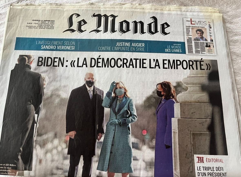 Biden Victoire En 2021 President Usa  22 Jan 2021 Le Monde