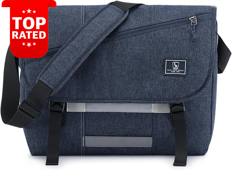 Messenger Bag Laptop Crossbody Satchel for Men Women Casual Travel Briefcase