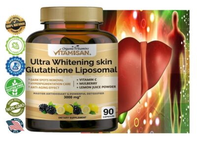 Natural Liposomal Glutathione Master Healthy Skin Liver Super Detox Organic