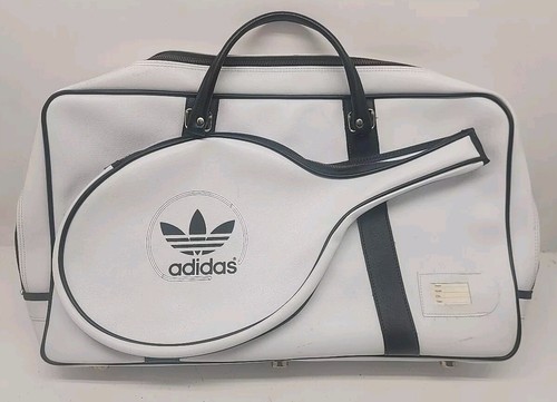 70s adidas エナメル ボーリングバッグ トートバッグ ヴィンテージ adidas エナメルボストンバッグ 白×紺 70s-80s ヴィンテージ