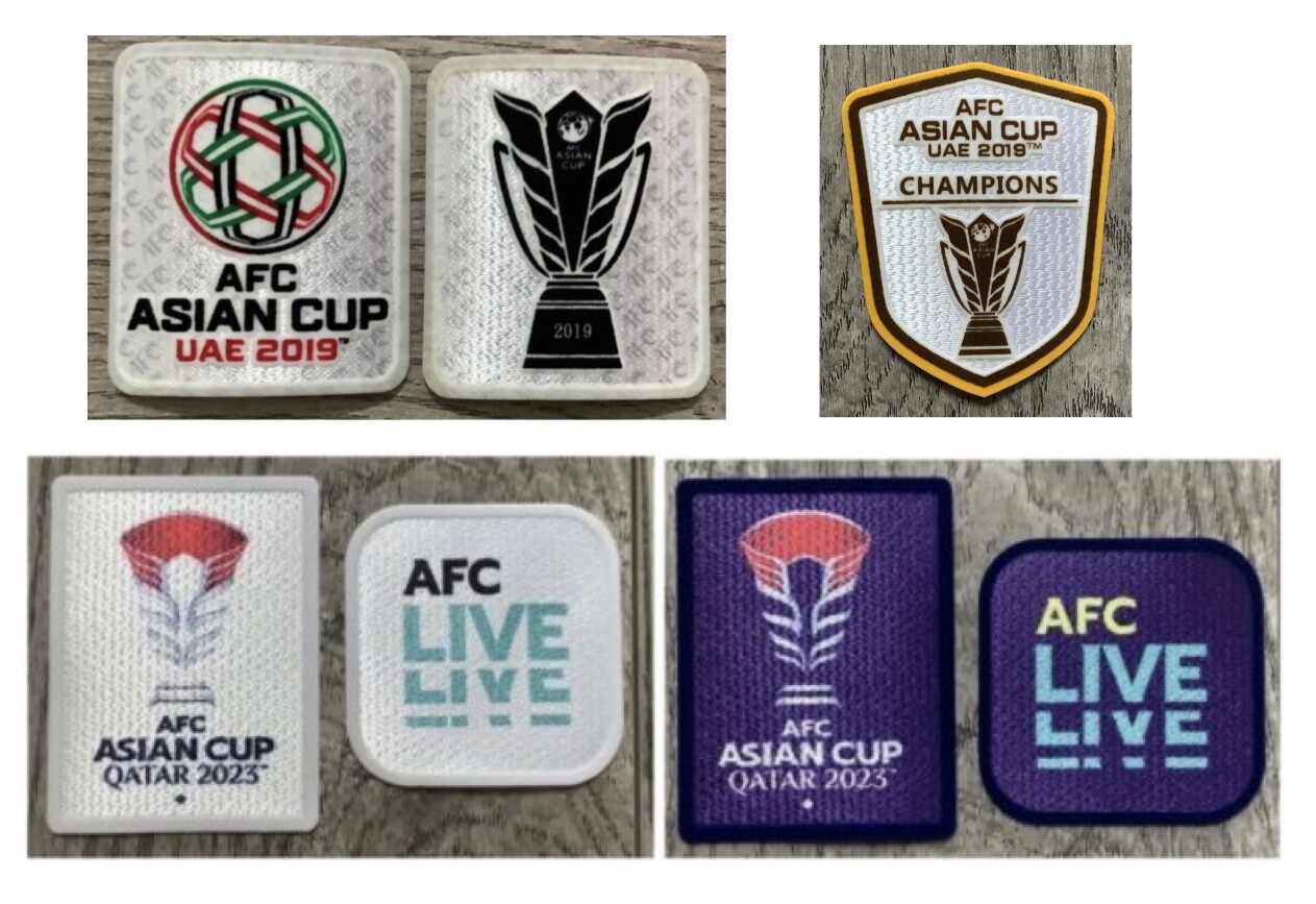 記念グッズ AFC ASIAN CUP QATAR 2023 Official AFC Asian Cup Qatar 2023 + AFC Live Patch Purple