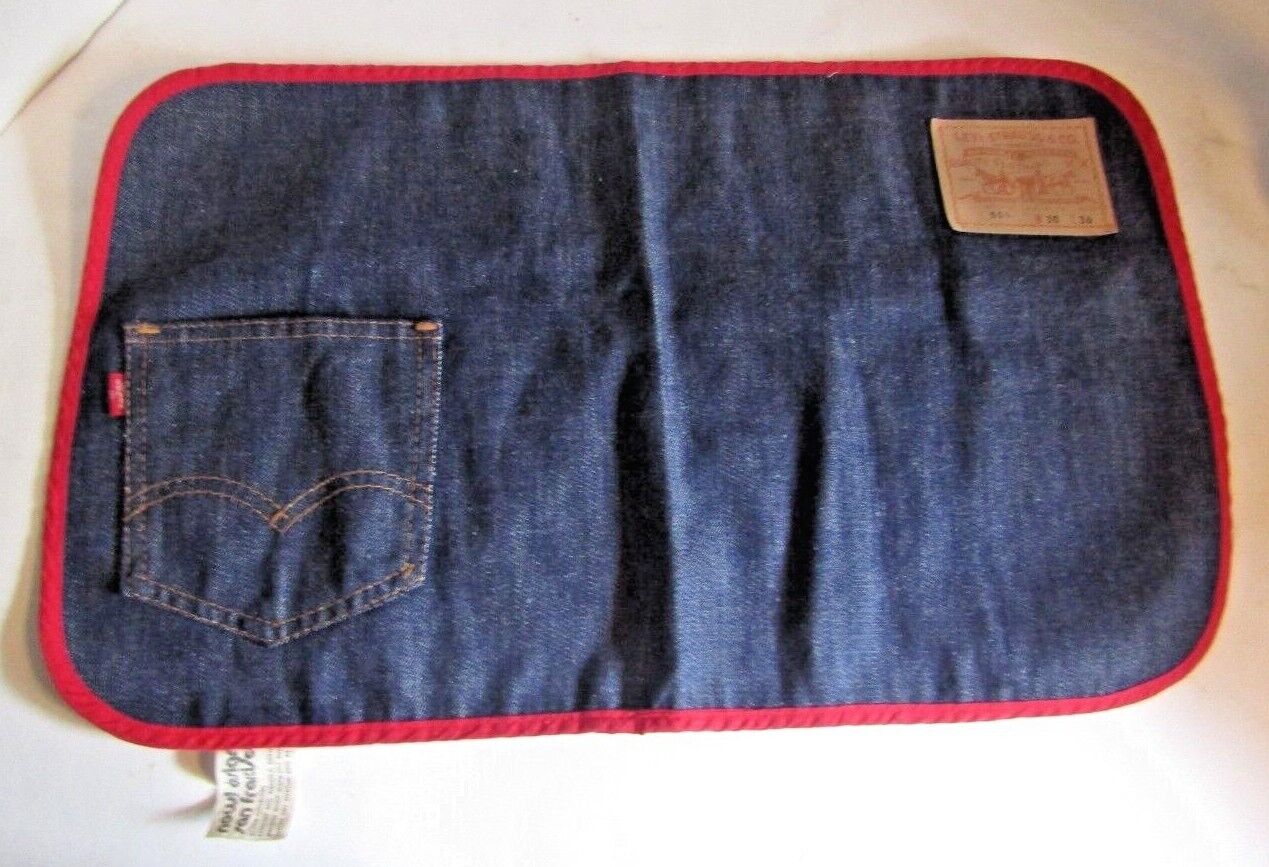 Vintage Levi Strauss 501 Denim 70's Placemat Now Designs San Vintage Levi Strauss 501 Denim 70's Placemat Now Designs San
